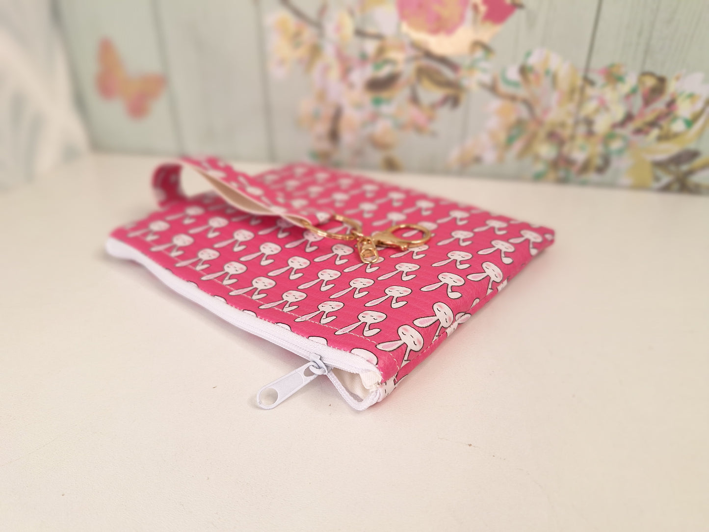 Rabbit Themed Clutch Bag With Matching Strap, Cute Animal Themed Bag Accessories, Travel Passport Holder, Makeup Travel Holiday Essential
