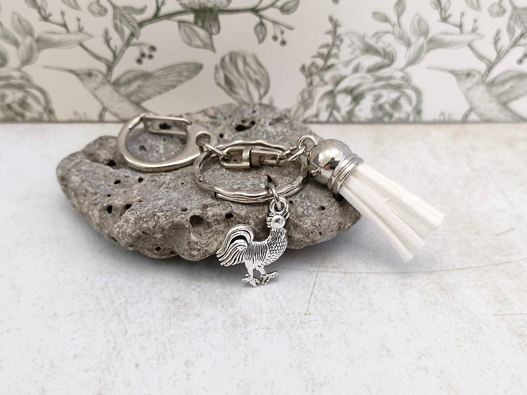 Chicken Charm Keyrings, Bag and Purse Keyring Accessories, Gift for Chicken lovers, Animal themed Keyrings and Keychains