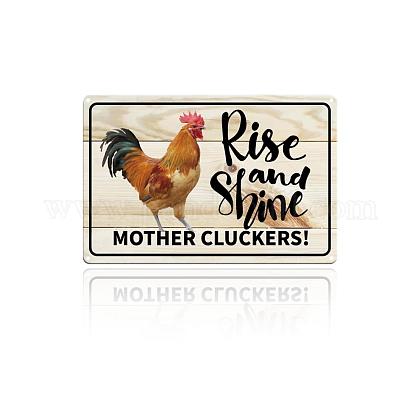 Rise and Shine MOTHER CLUCKERS, Colorful. Fun Chicken sign for you garden of farm. Aluminum Warning Signs,