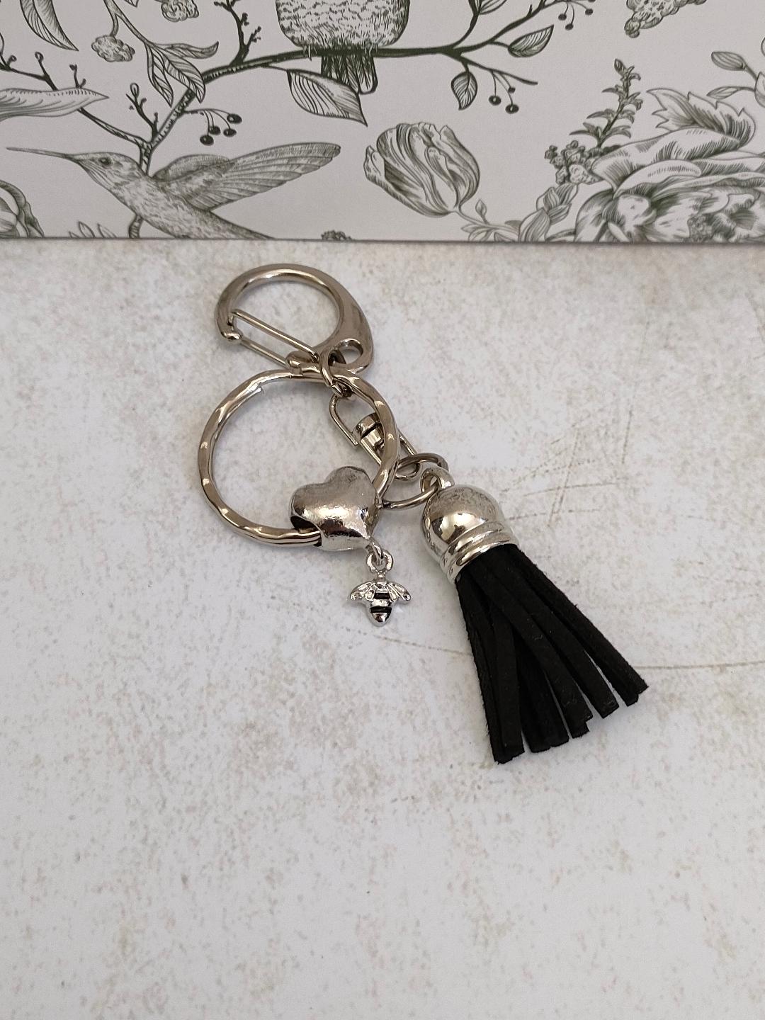 Tiny BeeCharm Keyrings, Bag and Purse Keyring Accessories, Gift for Bee lovers, Animal and Insect themed Keyrings and Keychains