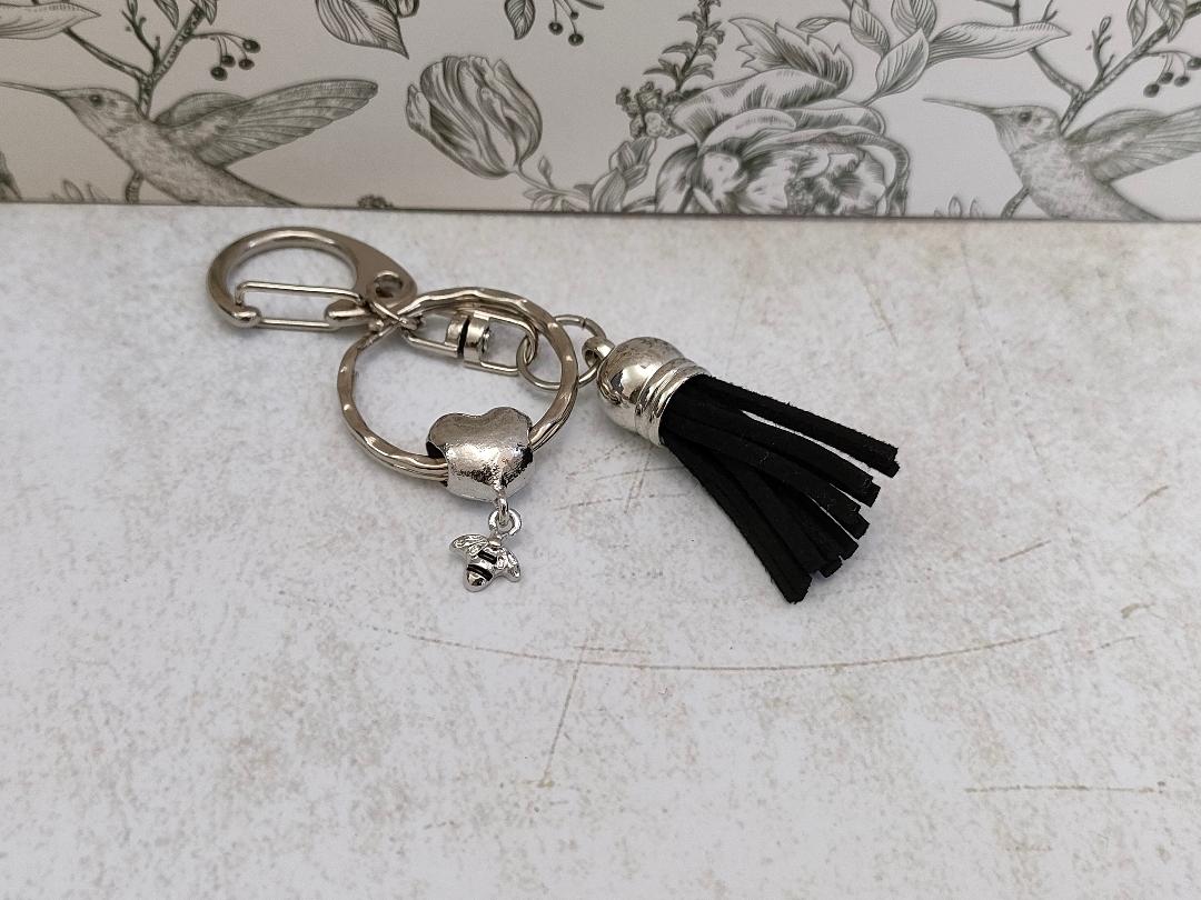 Tiny BeeCharm Keyrings, Bag and Purse Keyring Accessories, Gift for Bee lovers, Animal and Insect themed Keyrings and Keychains