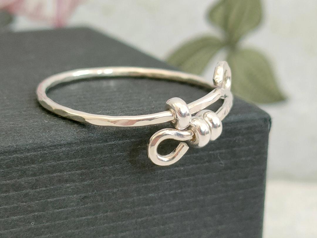 Thin silver hot sale thumb ring