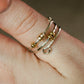 925 Silver Thumb Fidget ring, 5x 14k Gold Donut Beads, Anxiety Ring, Skin Picking Ring, Mood Ring Silver 925, 14k Gold Ring.