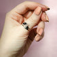 925 Silver Thumb Fidget ring, Anxiety Ring, Skin Picking Ring with 5x Hematite Square Beads, Stress Ring, Positive energy Anxiety Ring.