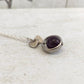 Fidget Necklaces, Amethyst Beed Fidget Jewellery with Stainless Steel Hearts, Worry Jewellery.