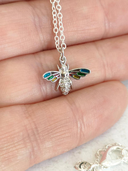 Butterfly Pendants, Micro Pave Cubic Zirconia, Cute jewellery for teenagers, Platinum Plated Butterfly Necklace