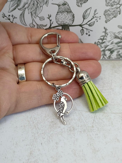 Cute Bird Charm Keyrings, Bag and Purse Keyring Accessories, Gift for Bird lovers, Animal themed Keyrings and Keychains