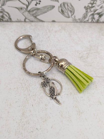 Cute Bird Charm Keyrings, Bag and Purse Keyring Accessories, Gift for Bird lovers, Animal themed Keyrings and Keychains