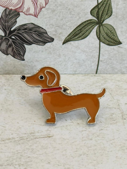 Dachshund Pins, Dog lover Brooches and Badges. Sausage Dog accessories