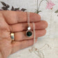 Fidget Necklaces, Emerald Beed Fidget Jewellery with Stainless Steel Hearts, Worry Jewellery.