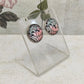 12mm Butterfly Wing Print Studs, Insect Earrings for Her, Pink, Blue and Black Butterfly Earrings, Gift for Mum, Hypoallergenic Studs.