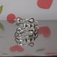 925 Silver Thumb Fidget ring, Anxiety Ring, Skin Picking Ring with 5x 925 Silver striped beads