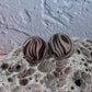 12mm flat Polaris Elements Cabochon in a Zebra Print, Zebra Print stud, Animal Print Stud