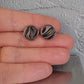12mm flat Polaris Elements Cabochon in a Zebra Print, Zebra Print stud, Animal Print Stud