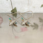 Rainbow Wing Bee Earrings, Sterling Silver 925 Bee Earrings with Cubic Zirconia, Shepard Hook Boho Earrings, Minimalistic Jewellery