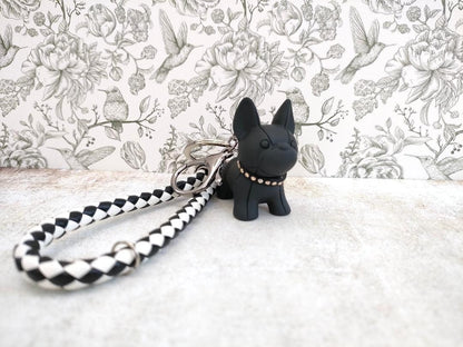 French Bulldog Keychains, Dog lover Gifts, Cute Black Dog Bag Accessories, Goft for Dog Lovers