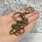 Octopus Antique Bronze Tibetan Style keyring, Animal themed Key Chains, Gift for Ocean Lovers, Bag Accessories and Gfits