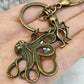 Octopus Antique Bronze Tibetan Style keyring, Animal themed Key Chains, Gift for Ocean Lovers, Bag Accessories and Gfits