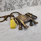Solid Large Elephant Antique Bronze Tibetan Style keyring, Animal themed Key Chains, Gift for Elephant Lovers, Bag Accessories and Gfits