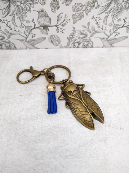 Big Beatle Antique Bronze Tibetan Style keyring, Insect themed Key Chains, Gift for Bug Lovers, Bag Accessories and Gfits