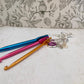 Mini Travel Crochet Hooks On The Go With Butterfly, Lightweight Crochet Hooks Keyring, 3mm, 4mm and 5mm Crochet Hooks for Travel