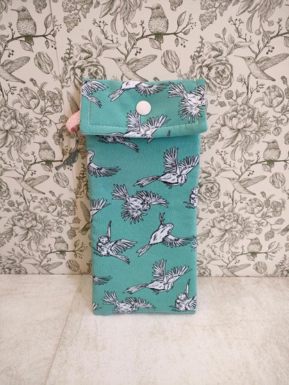 Bird Themed Soft Glasses Case, Holiday Accessories Essentials, Sun Glasses Padded Sleeve, Spectacles Case, Reading Glasses Case with Birds