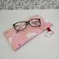 Rabbit Themed Soft Glasses Case, Holiday Accessories Essentials, Sun Glasses Padded Sleeve, Pink Spectacles Case, Reading Case with Rabbit