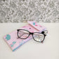 Wild Animal Themed Soft Glasses Case, Holiday Accessories Essentials, Sun Glasses Padded Sleeve, Spectacles Case, Pink Reading Case