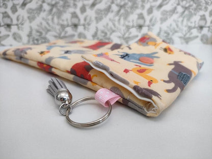 Farm Yard Print Themed Soft Glasses Case, Holiday Accessories Essentials, Sun Glasses Padded Sleeve, Spectacles Case, Fun Kids Glasses Case