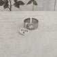 Chunky Hollow Heart Adjustable Ring, 304 Stainless Steel Jewellery, Hypoallergenic rings for women