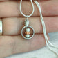Fidget Necklaces, Silver Textured Ball and Rose Gold Bead. Fidget Jewellery with Stainless Steel Leaf's, Worry Jewellery.