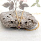Amethyst CZ Necklace, Tiny Round CZ Pendant Necklace, Dainty Gold Chain Layered Necklace, Green Gemstone Necklace,