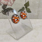 Copy of 12mm Butterfly Wing Print Studs, Insect Earrings for Her, Orange White and Black Butterfly Earrings, Gift for Mum, Hypoallergenic Studs.